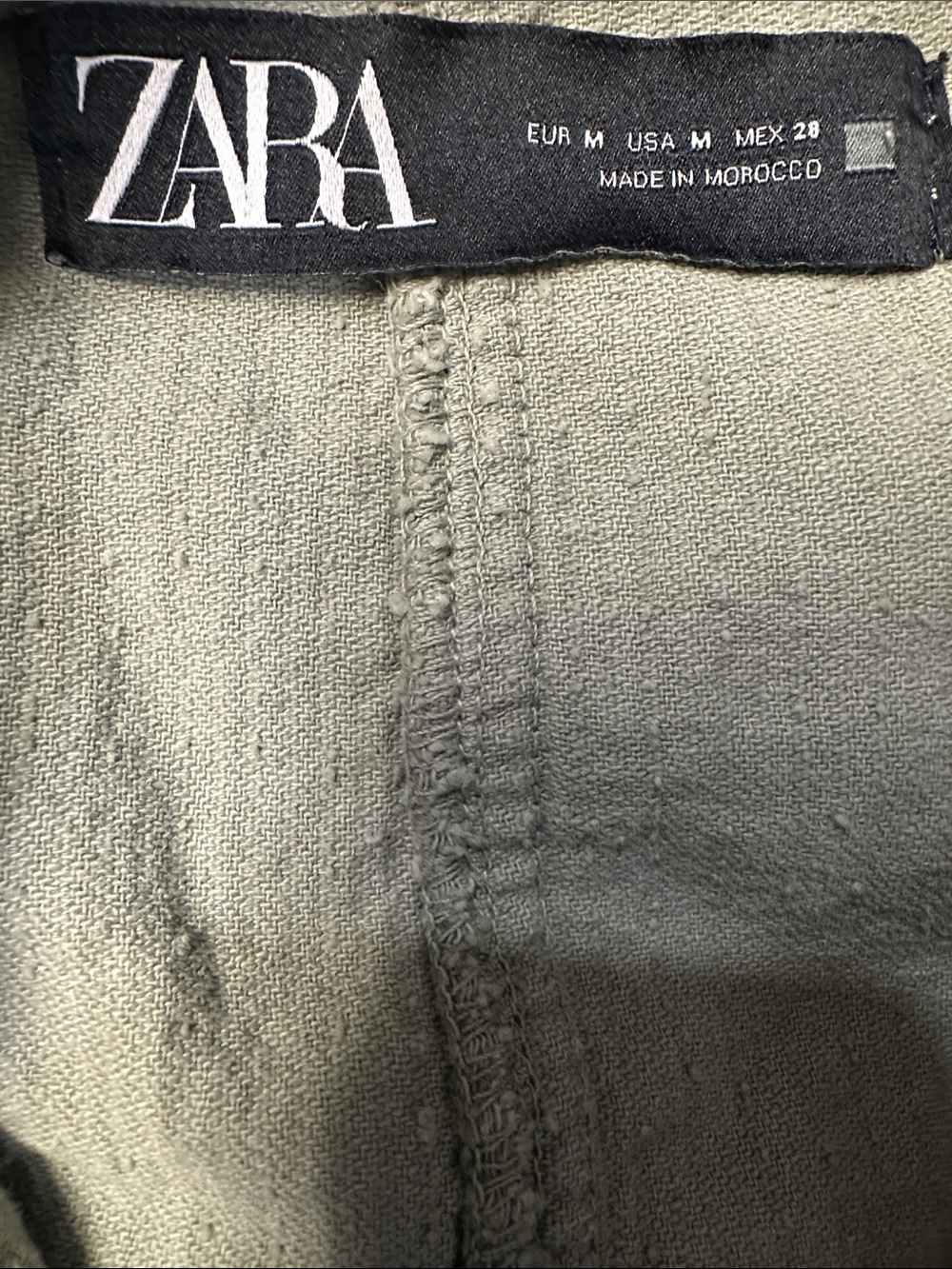ZARA Sage Green Corduroy Cropped Shacket Jacket Size M - Picture 6 of 6
